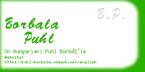 borbala puhl business card